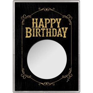 Black & Gold Happy Birthday SAE Gift Holder - Product Packaging [Add $3.00]